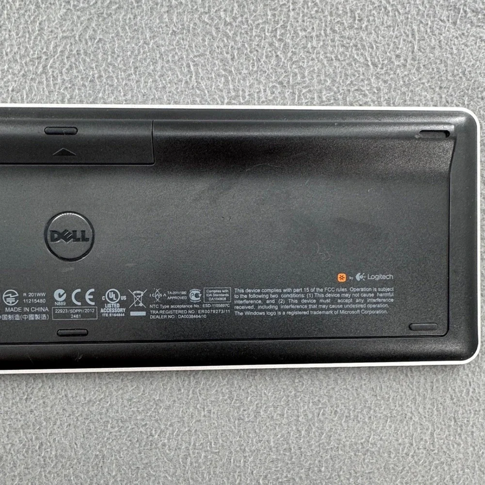 Dell Logitech Keyboard KM714 Wireless Black Slim Chiclet Multimedia Keys Office